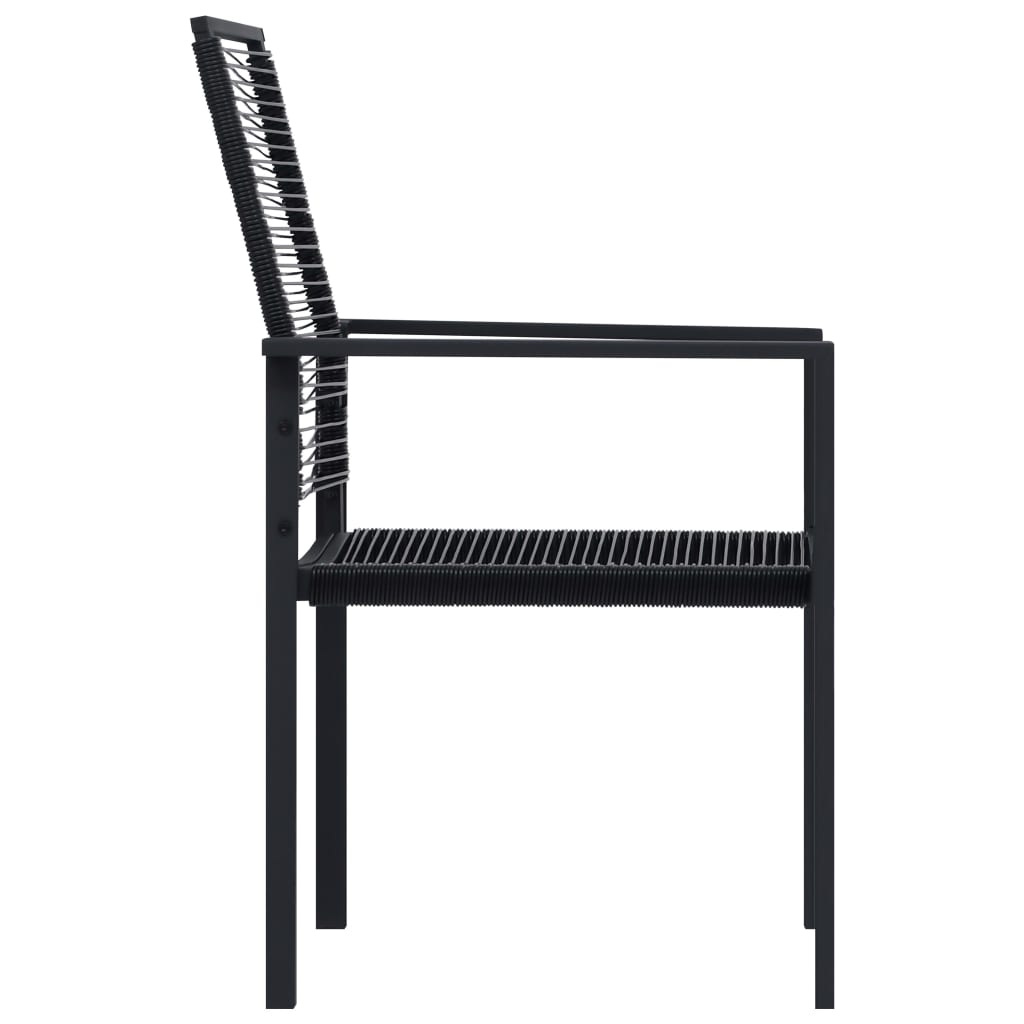 Hagestoler 4 Stk Pvc Rotting Svart