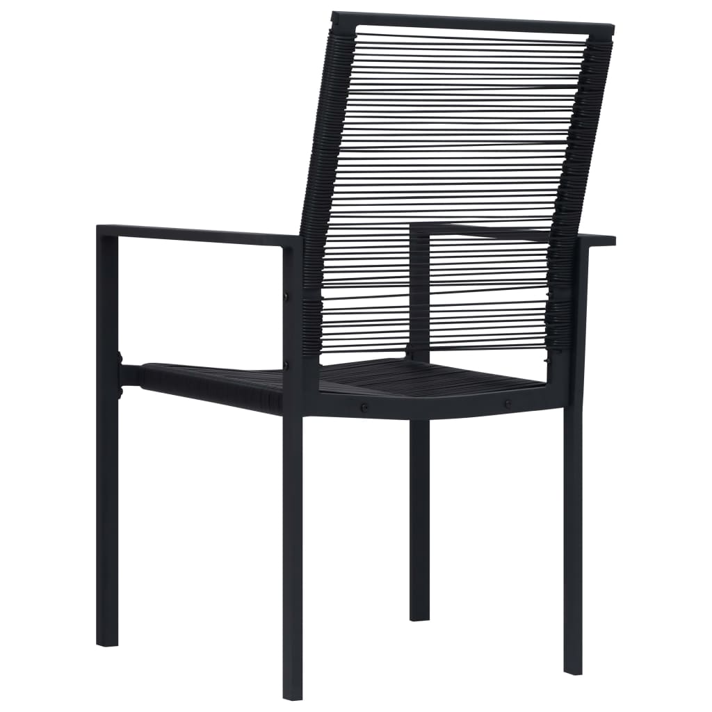 Hagestoler 4 Stk Pvc Rotting Svart