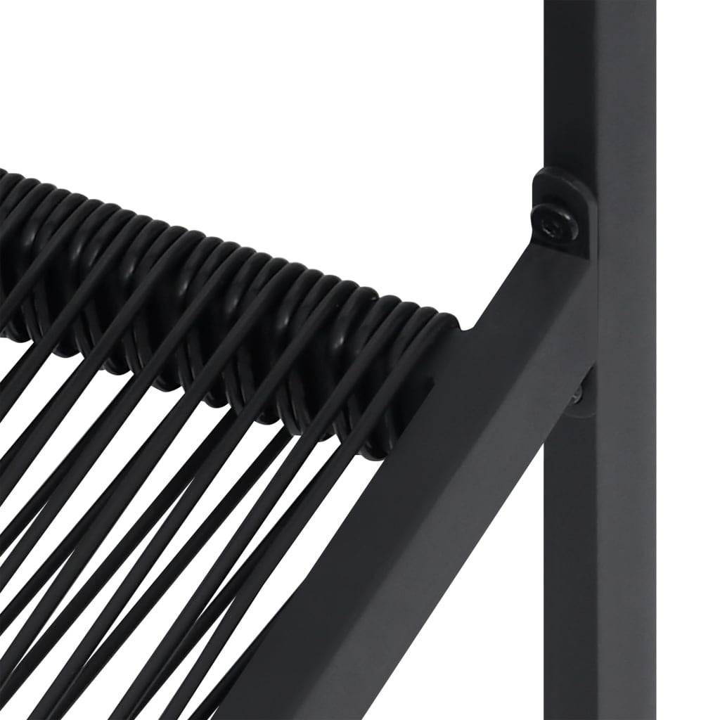 Hagestoler 4 Stk Pvc Rotting Svart