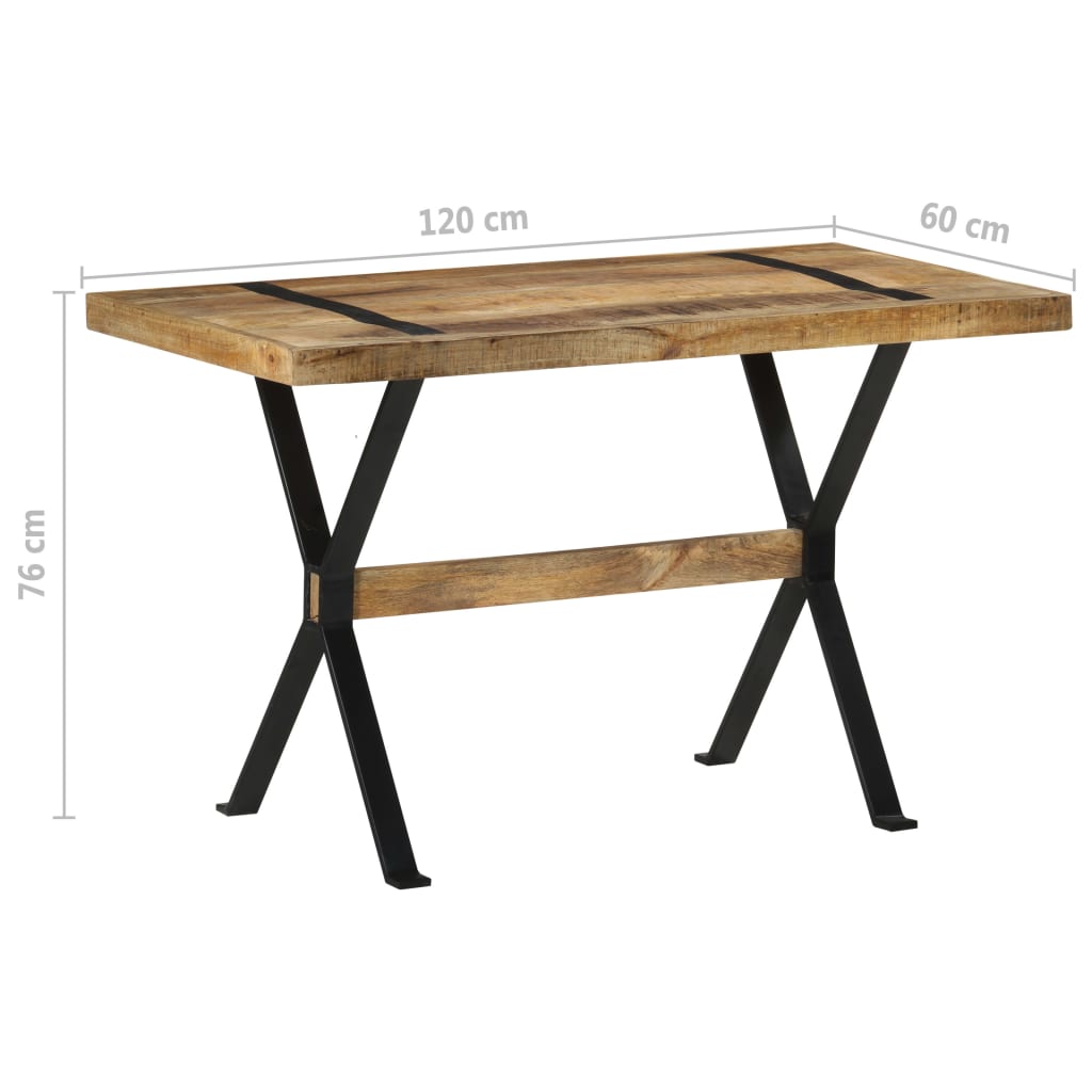 Spisebord 120X60X76 Cm Grovt Mangotre