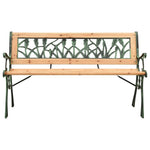 Hagebenk 122 Cm Støpejern Og Heltre Furu