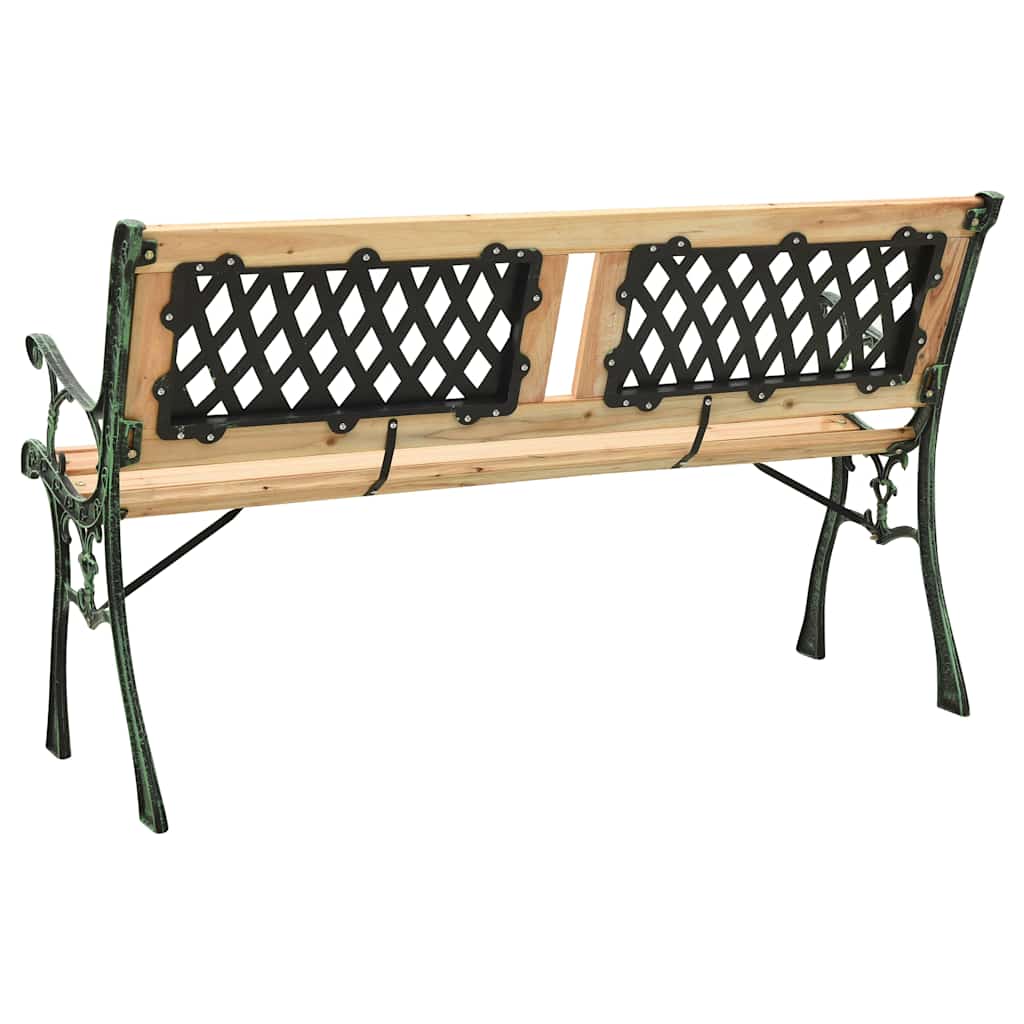Hagebenk 122 Cm Støpejern Og Heltre Furu
