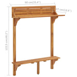 Barbord For Balkong 90X37X122,5 Cm Heltre Akasie