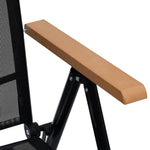 Foldbare Hagestoler 6 Stk Textilene Svart