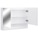 Speilskap Med Led Hvit 80X15X60 Cm Mdf