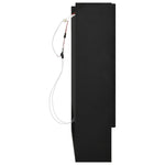 Speilskap Med Led Svart 80X15X60 Cm Mdf