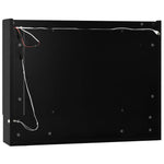 Speilskap Med Led Svart 80X15X60 Cm Mdf