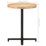 Bistrobord Rundt Ø60X75 Cm Grovt Mangotre