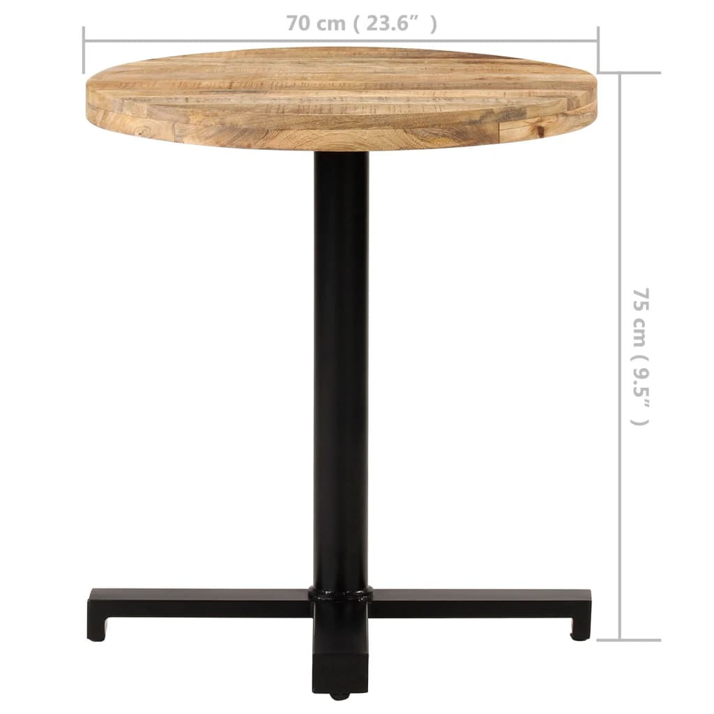 Bistrobord Rundt Ø70X75 Cm Grovt Mangotre