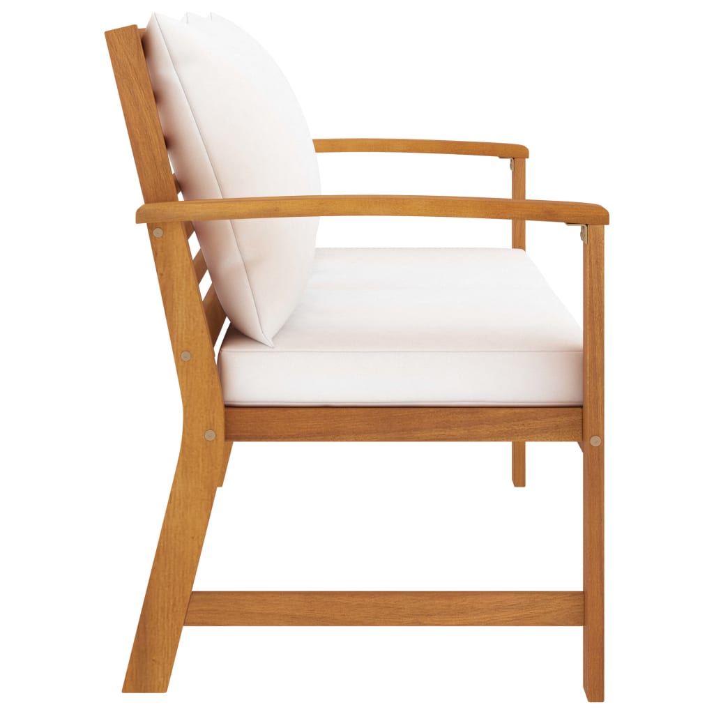 Hagebenk 120 Cm Med Kremhvit Pute Heltre Akasie