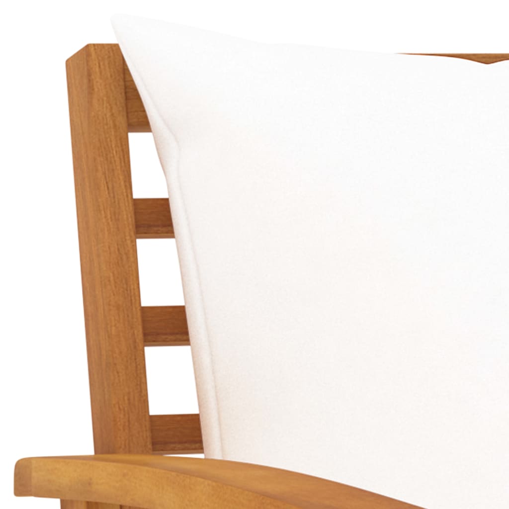 Hagebenk 120 Cm Med Kremhvit Pute Heltre Akasie
