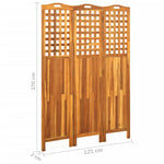 Romdeler 3 Paneler 121X2X170 Cm Heltre Akasie