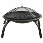 2-I-1 Bålfat Og Grill Med Ildrake 56X56X49 Cm Stål