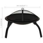 2-I-1 Bålfat Og Grill Med Ildrake 56X56X49 Cm Stål