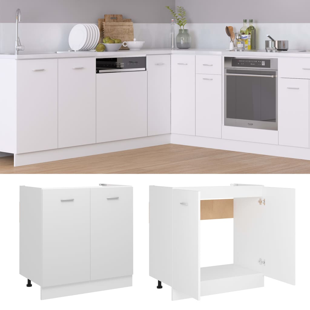 Bunnskap Til Vask &quot;Lyon&quot; Hvit 80X46X81,5 Cm Konstruert Tre