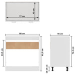 Bunnskap Til Vask &quot;Lyon&quot; Hvit 80X46X81,5 Cm Konstruert Tre