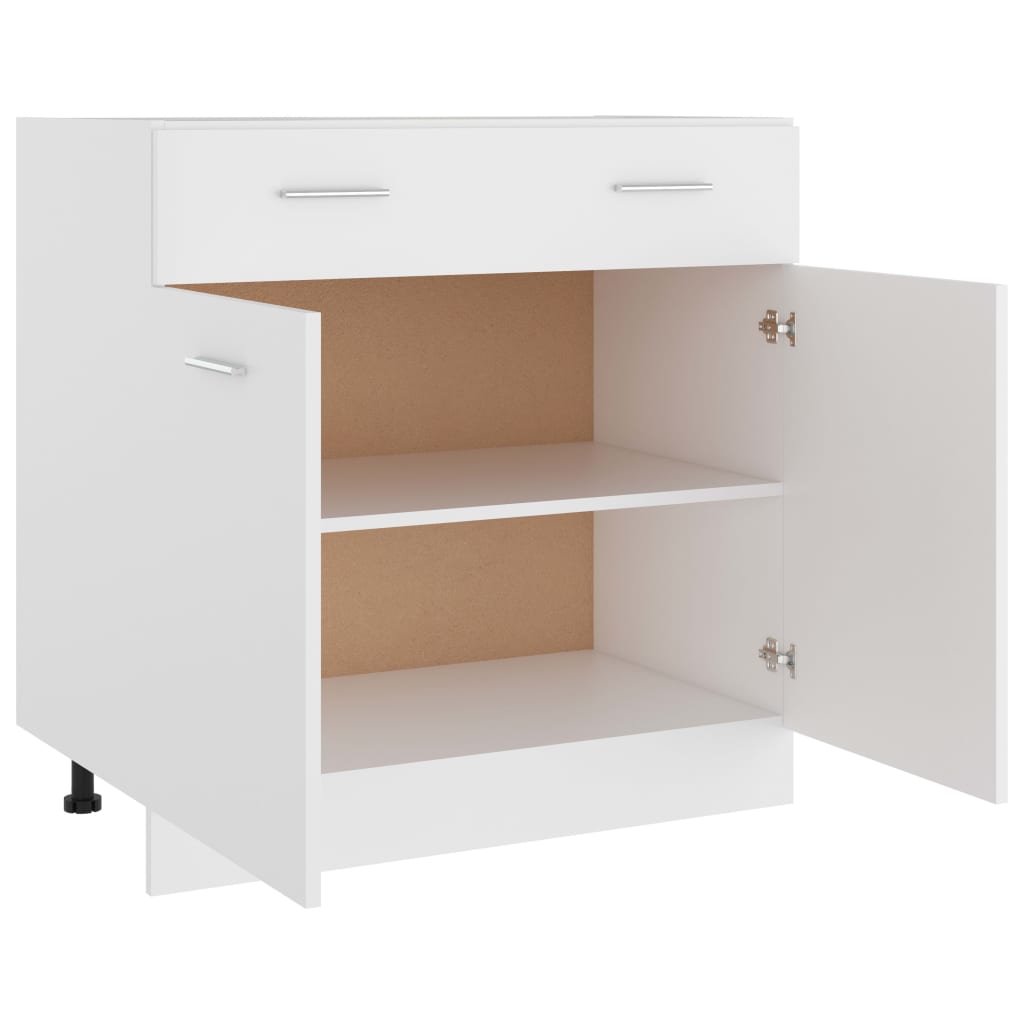Bunnskap Med Skuff &quot;Lyon&quot; Hvit 80X46X81,5 Cm Konstruert Tre