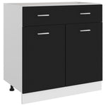Bunnskap Med Skuff &quot;Lyon&quot; Svart 80X46X81,5 Cm Konstruert Tre