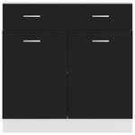 Bunnskap Med Skuff &quot;Lyon&quot; Svart 80X46X81,5 Cm Konstruert Tre