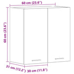 Hengende Skap &quot;Lyon&quot; Hvit 60X31X60 Cm Konstruert Tre