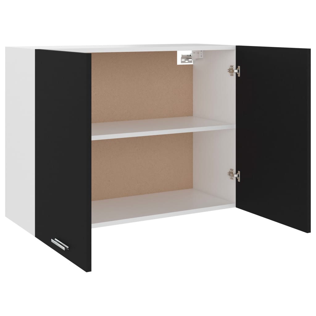 Hengende Skap &quot;Lyon&quot; Svart 80X31X60 Cm Konstruert Tre