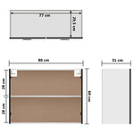 Hengende Skap &quot;Lyon&quot; Svart 80X31X60 Cm Konstruert Tre