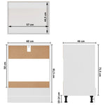 Ovnskap &quot;Riga&quot; Hvit 60X46X81,5 Cm Konstruert Tre