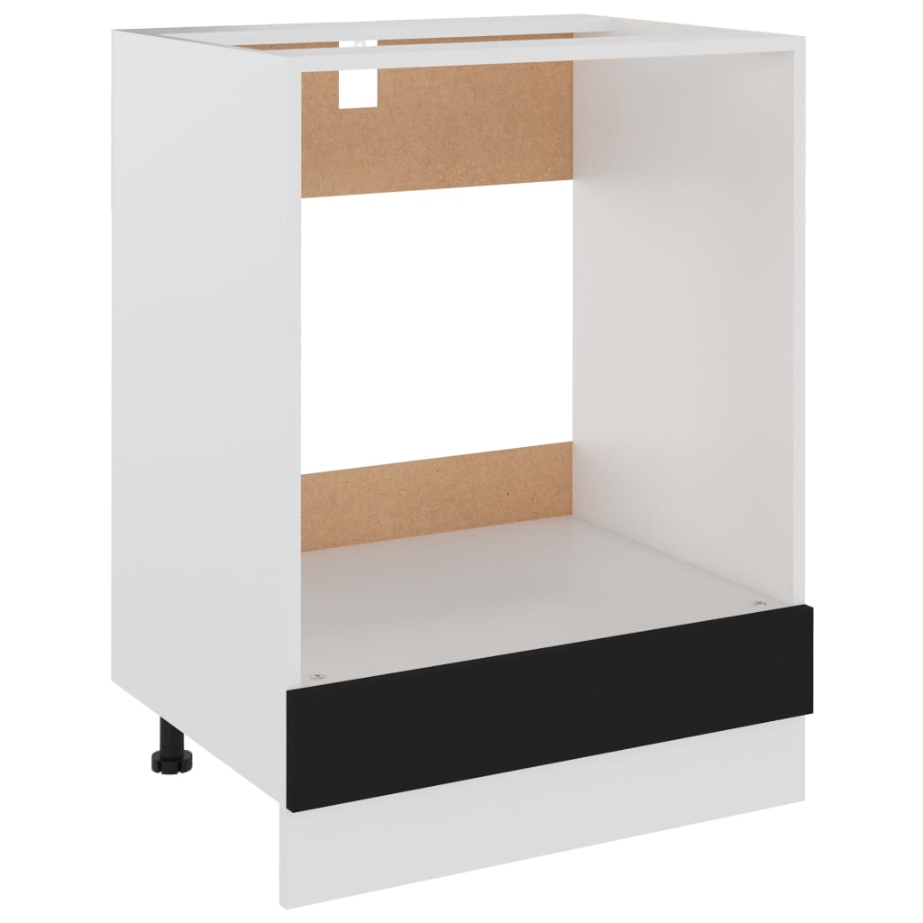 Ovnskap &quot;Riga&quot; Svart 60X46X81,5 Cm Konstruert Tre