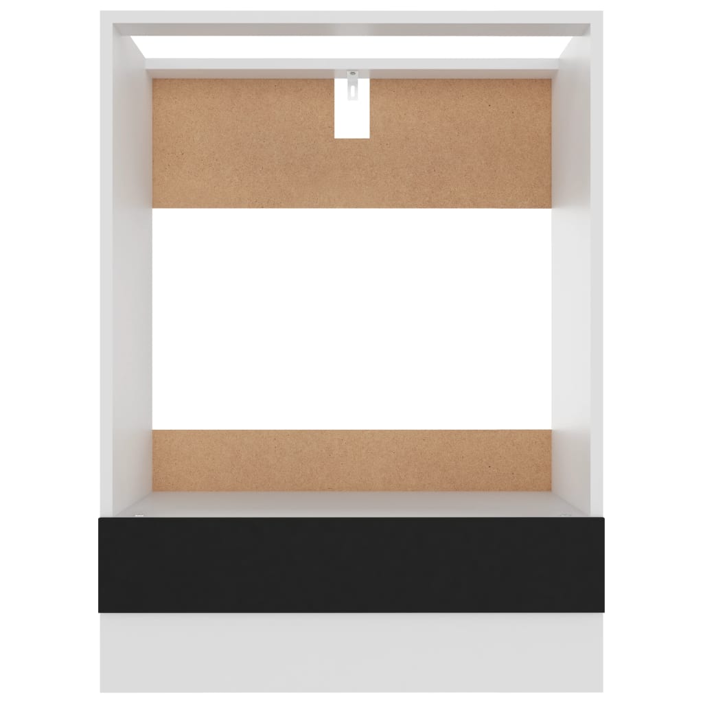 Ovnskap &quot;Riga&quot; Svart 60X46X81,5 Cm Konstruert Tre