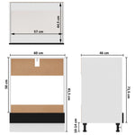 Ovnskap &quot;Riga&quot; Svart 60X46X81,5 Cm Konstruert Tre