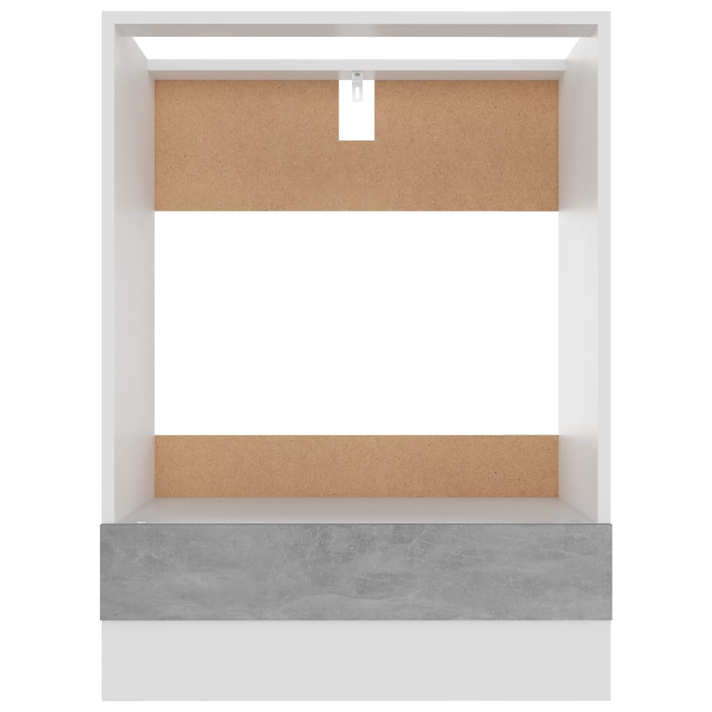 Ovnskap &quot;Riga&quot; Betonggrå 60X46X81,5 Cm Konstruert Tre