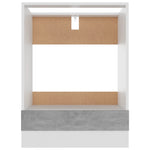 Ovnskap &quot;Riga&quot; Betonggrå 60X46X81,5 Cm Konstruert Tre