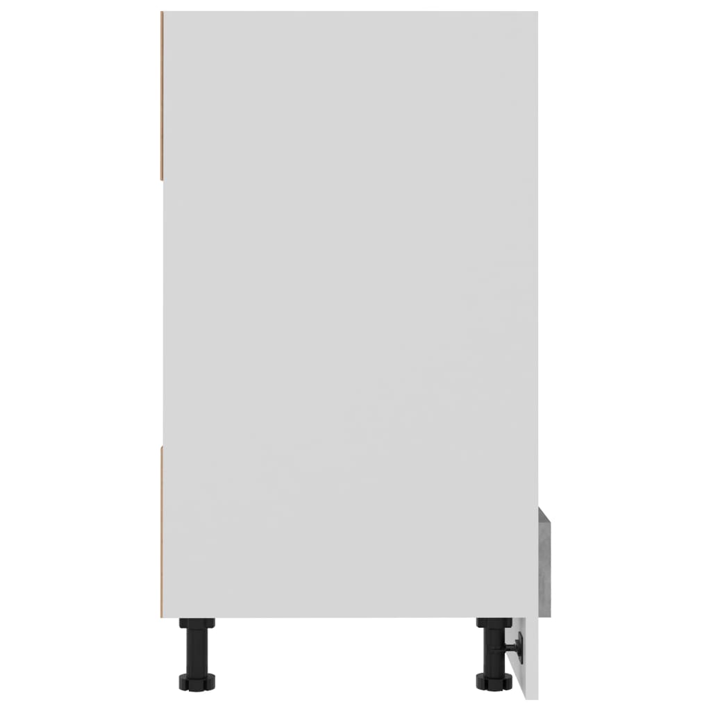 Ovnskap &quot;Riga&quot; Betonggrå 60X46X81,5 Cm Konstruert Tre