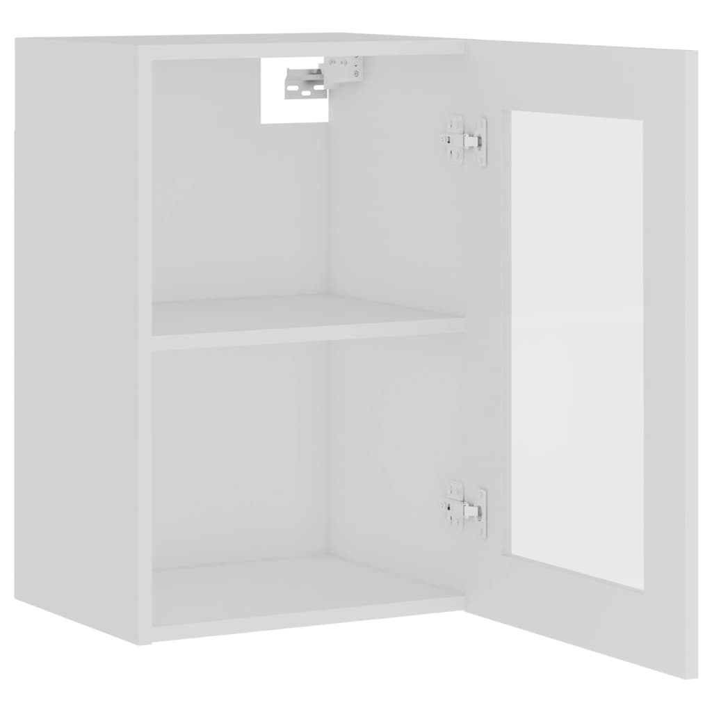 Hengende Skap Glass &quot;Lyon&quot; Hvit 40X31X60 Cm Konstruert Tre
