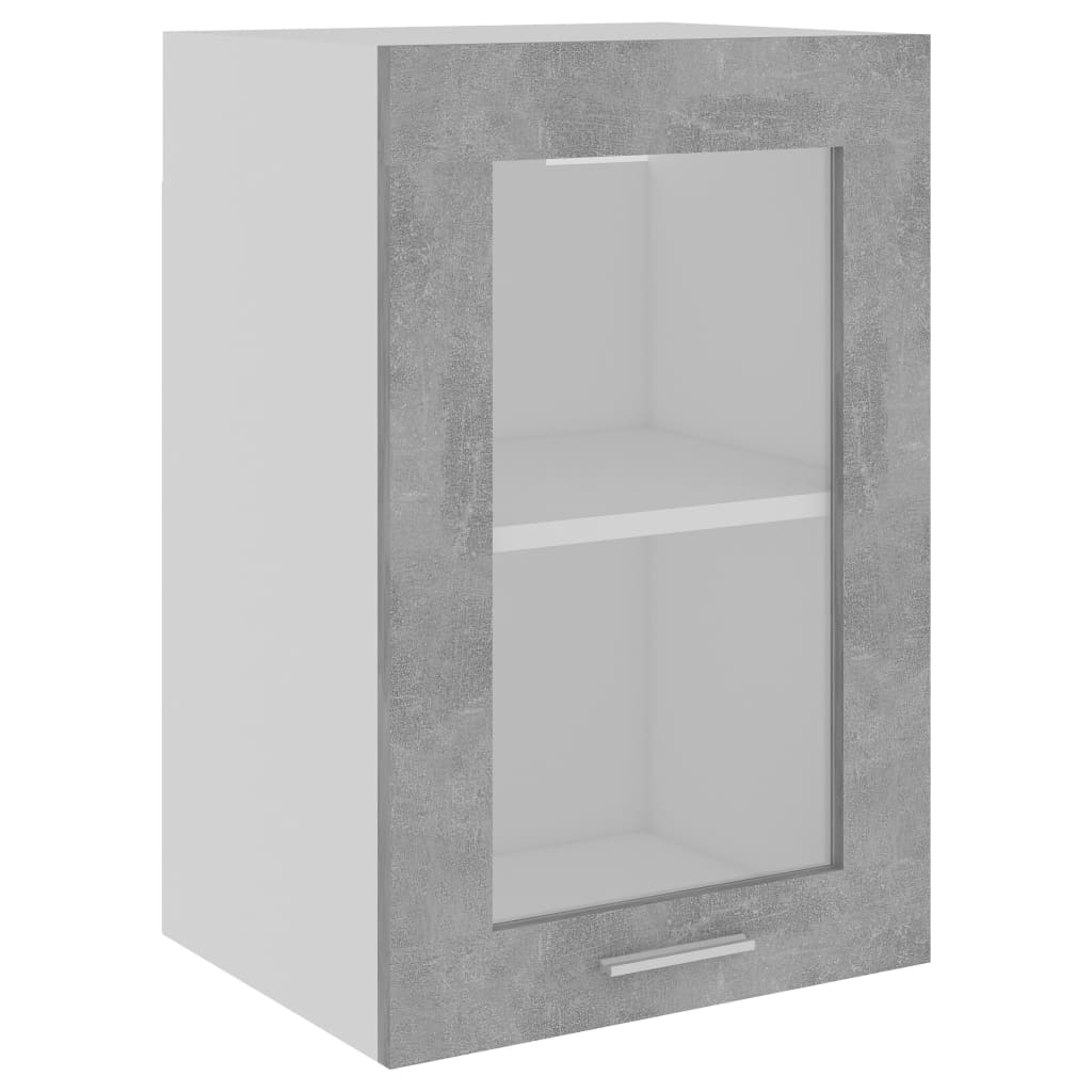 Hengende Skap Glass &quot;Lyon&quot; Betonggrå 40X31X60 Cm