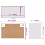 Hengende Skap &quot;Lyon&quot; Hvit 60X31X40 Cm Konstruert Tre