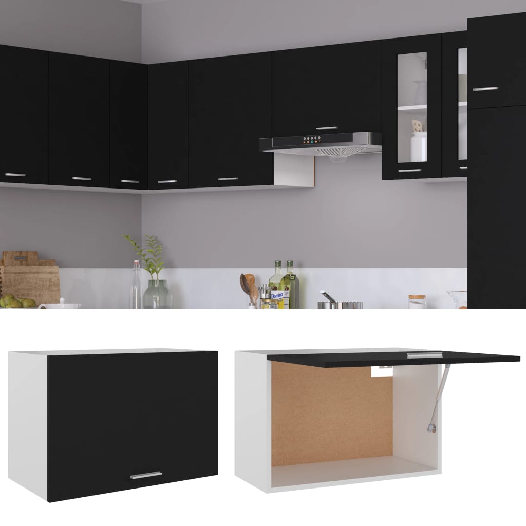 Hengende Skap &quot;Lyon&quot; Svart 60X31X40 Cm Konstruert Tre