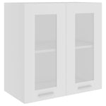 Hengende Skap Glass &quot;Lyon&quot; Hvit 60X31X60 Cm Konstruert Tre