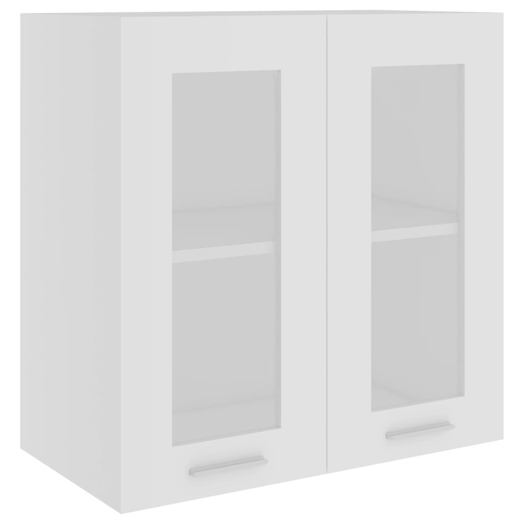 Hengende Skap Glass &quot;Lyon&quot; Hvit 60X31X60 Cm Konstruert Tre