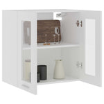 Hengende Skap Glass &quot;Lyon&quot; Hvit 60X31X60 Cm Konstruert Tre