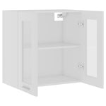 Hengende Skap Glass &quot;Lyon&quot; Hvit 60X31X60 Cm Konstruert Tre