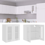 Hengende Skap Glass &quot;Lyon&quot; Hvit 60X31X60 Cm Konstruert Tre