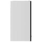 Hengende Skap Glass &quot;Lyon&quot; Svart 60X31X60 Cm Konstruert Tre