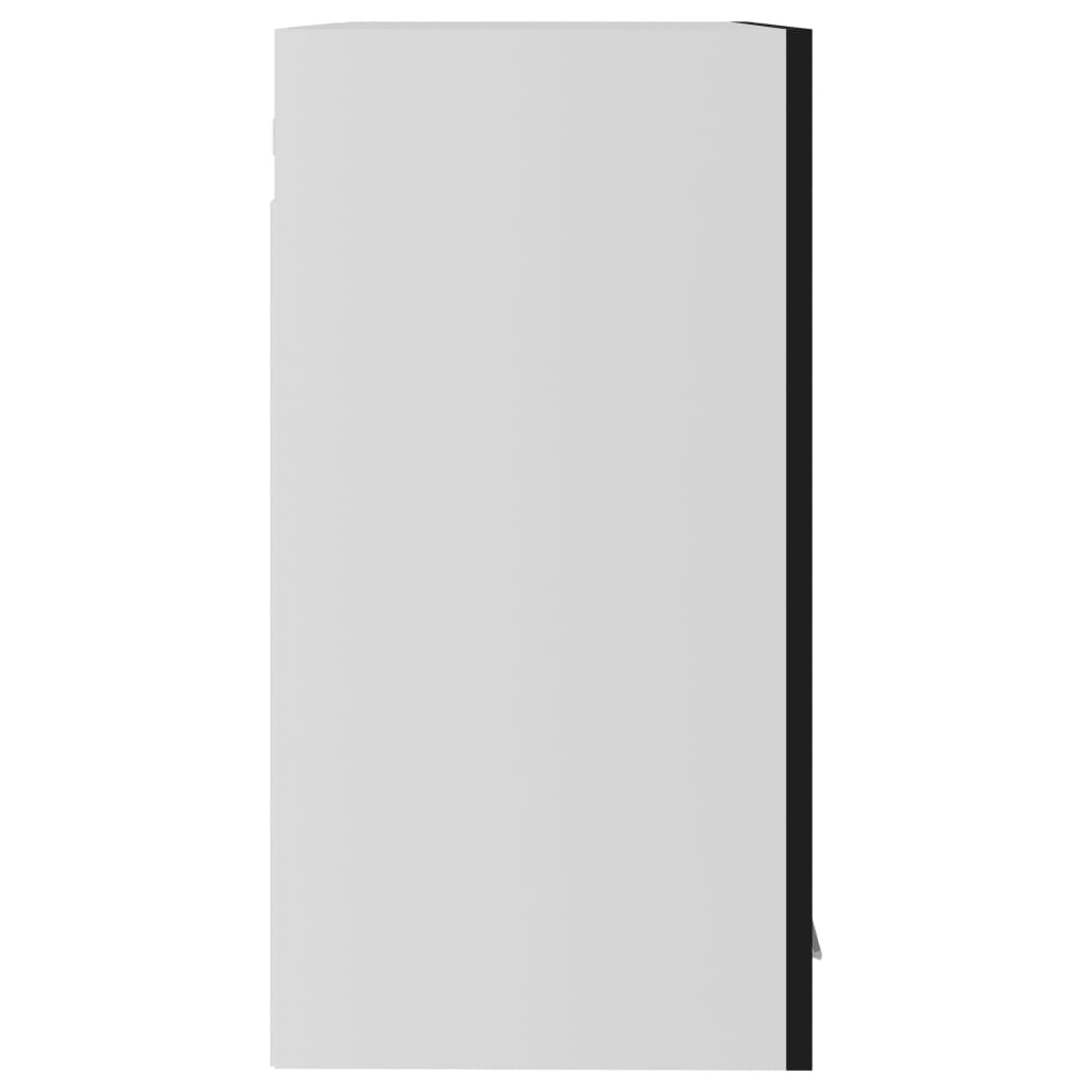 Hengende Skap Glass &quot;Lyon&quot; Svart 60X31X60 Cm Konstruert Tre