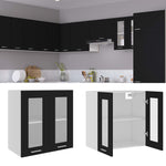 Hengende Skap Glass &quot;Lyon&quot; Svart 60X31X60 Cm Konstruert Tre