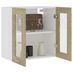 Hengende Skap Glass &quot;Lyon&quot; Sonoma Eik 60X31X60 Cm
