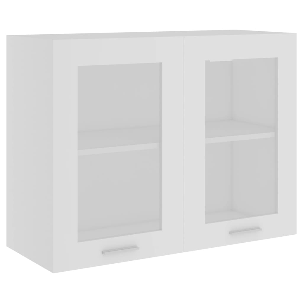 Hengende Skap Glass &quot;Lyon&quot; Hvit 80X31X60 Cm Konstruert Tre