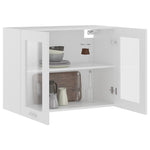 Hengende Skap Glass &quot;Lyon&quot; Hvit 80X31X60 Cm Konstruert Tre