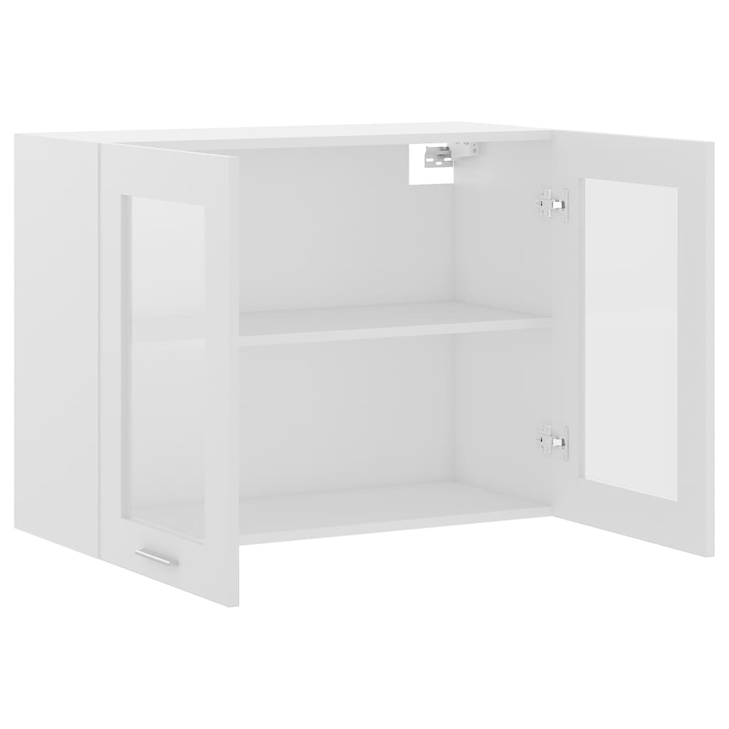 Hengende Skap Glass &quot;Lyon&quot; Hvit 80X31X60 Cm Konstruert Tre