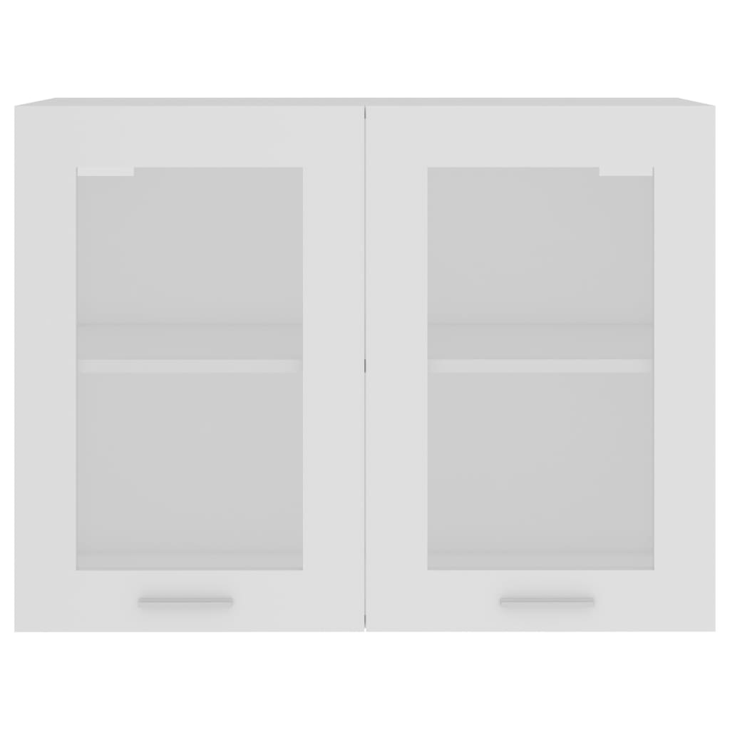 Hengende Skap Glass &quot;Lyon&quot; Hvit 80X31X60 Cm Konstruert Tre